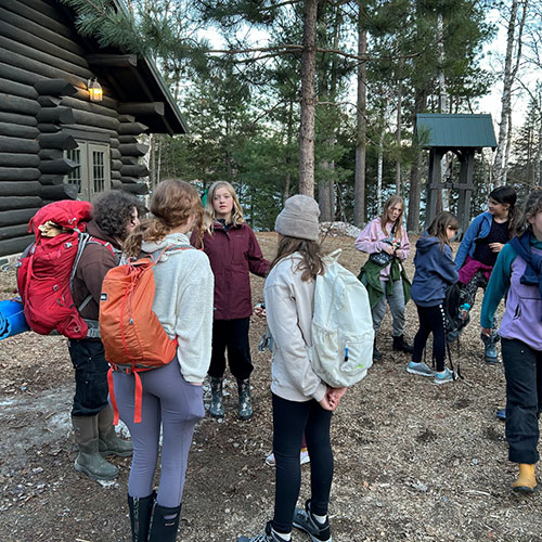 Campers with backpacks